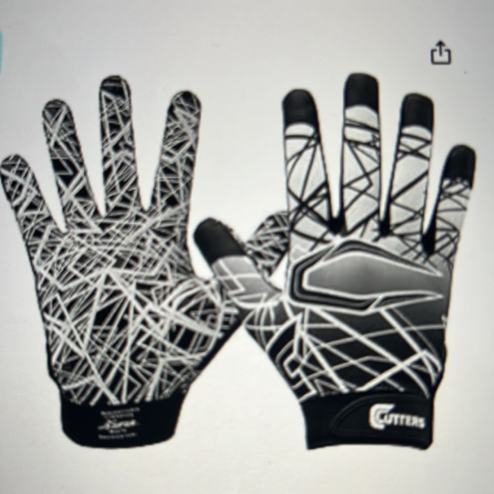 Cutters Game Day No Slip Football Gloves NwOT